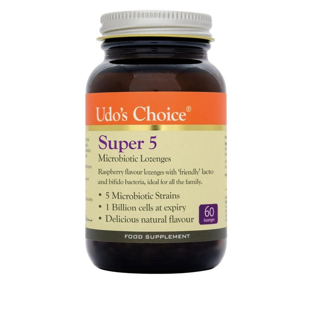 Udo's Choice Super 5 Microbiotic, 60 Lozenges