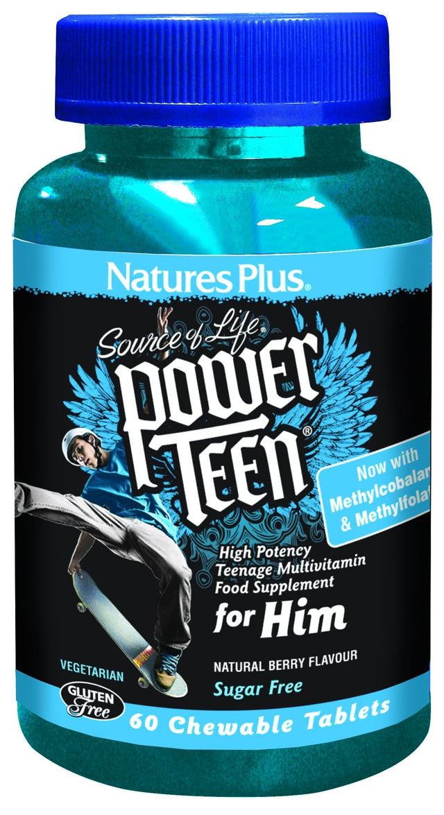 Nature's Plus Source of Life Power Teen for Him, 60 Chewable