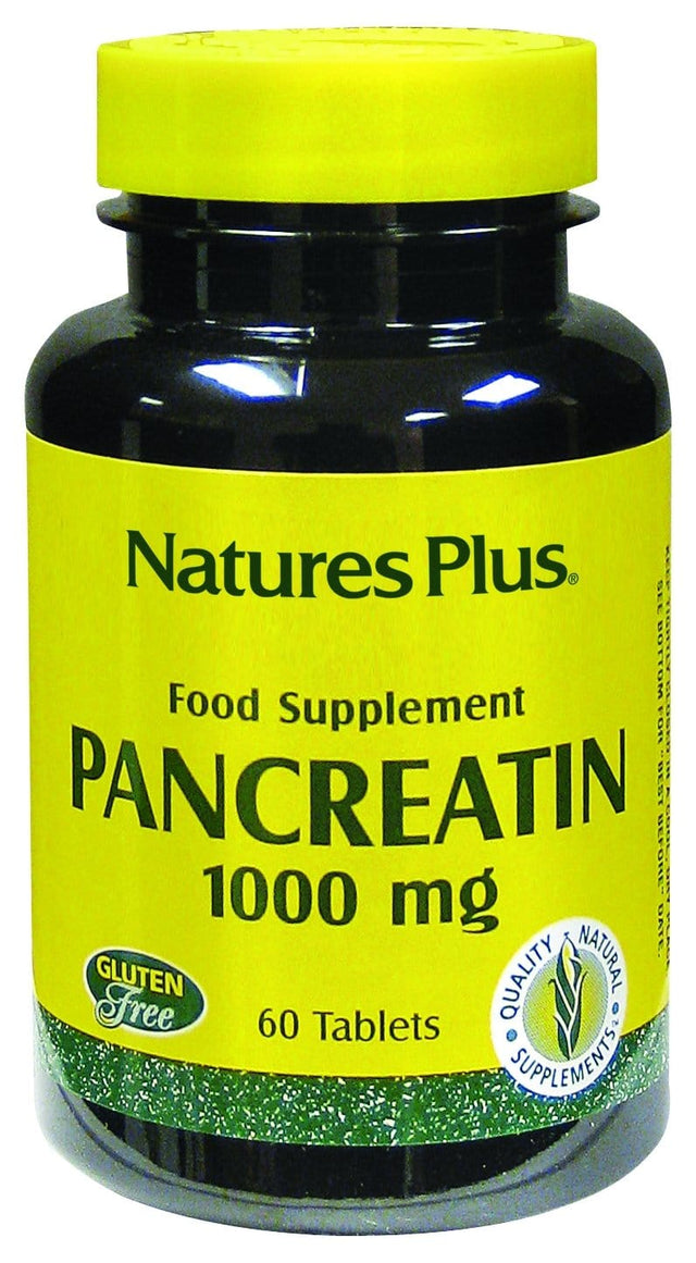 Nature's Plus Pancreatin, 1000mg, 60 Tablets